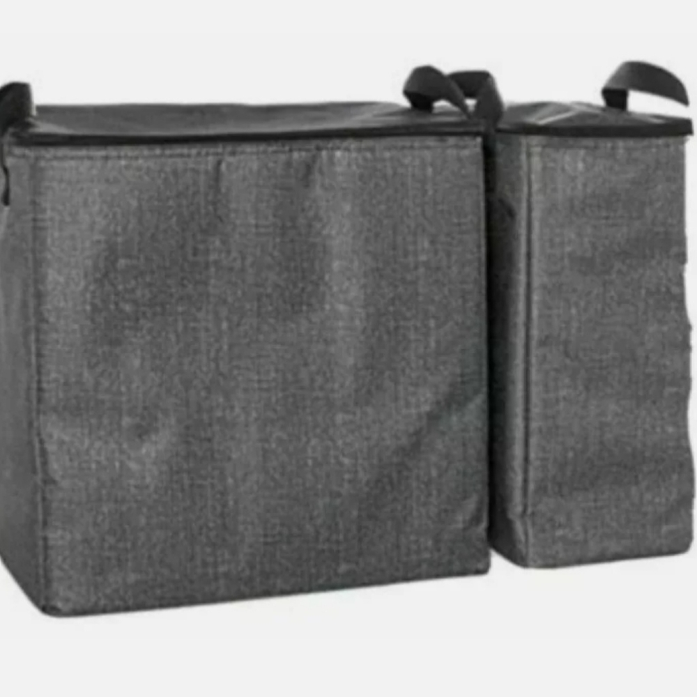 Thirty-One Double Chill Thermal SetCharcoal Crosshatch Set of two cooler bags